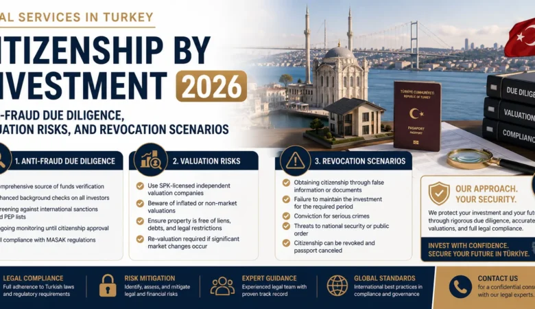 Legal Services in Turkey: Citizenship by Investment 2026 — Anti-Fraud Due Diligence, Valuation Risks, and Revocation Scenarios